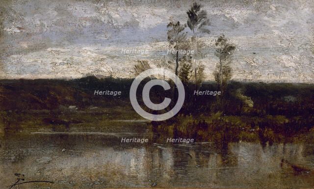 Bord de rivière, between 1850 and 1860. Creator: Felix Francois Georges Philibert Ziem.