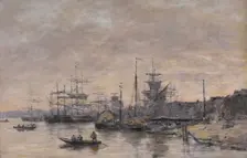 Bordeaux, the Harbor, 1874. Creator: Eugene Louis Boudin