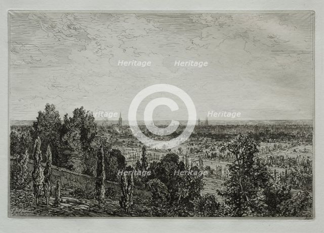 Bordeaux: vue de Cenon. Creator: Maxime Lalanne (French, 1827-1886).