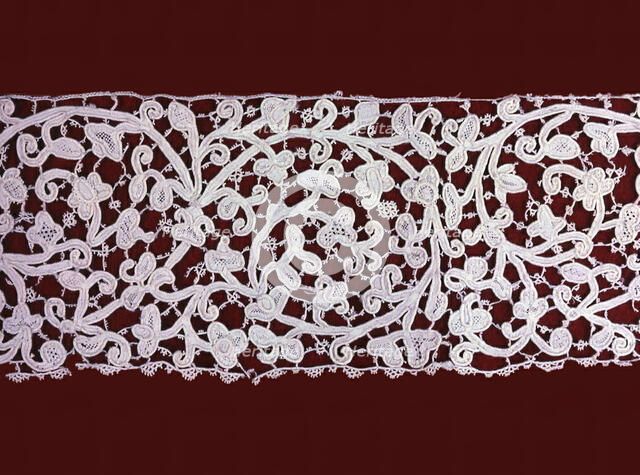 Border, Europe, 1675/1725(imitation of 17th century Venetian needle lace). Creator: Unknown.