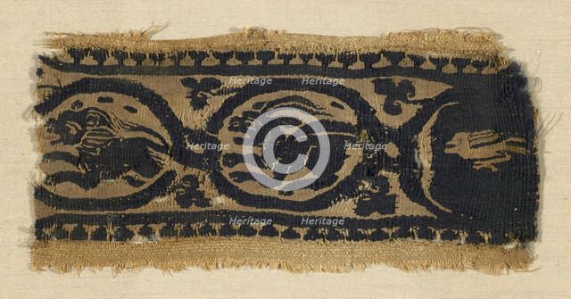 Border, Egypt, Greco-Roman period (30 B.C.- 641 A.D.), 5th century. Creator: Unknown.