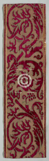 Border Fragment, late 1600s. Creator: Unknown.