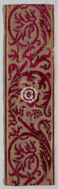 Border Fragment, late 1600s. Creator: Unknown.