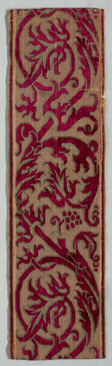 Border Fragment, late 1600s. Creator: Unknown