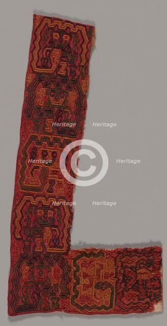 Border Fragment, Peru, 100 B.C./A.D. 200. Creator: Unknown.