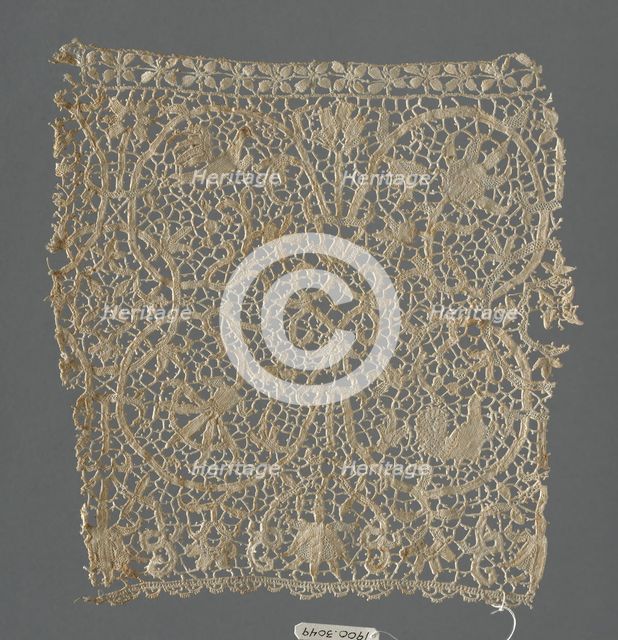 Border (Fragment), Venice, 1625/50. Creator: Unknown.