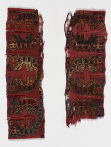 Border Fragments, Peru, 100 B.C./A.D. 200. Creator: Unknown