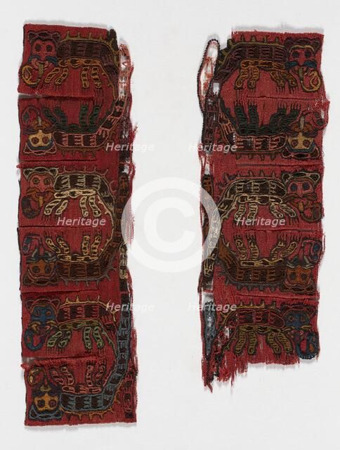 Border Fragments, Peru, 100 B.C./A.D. 200. Creator: Unknown.
