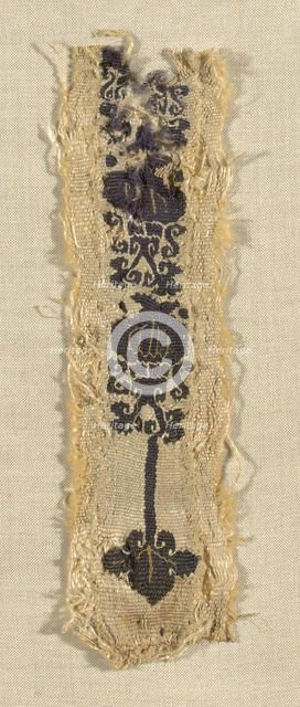 Border (from a Tunic), Egypt, Roman period (30 B.C.- 641 A.D.), 4th century. Creator: Unknown.