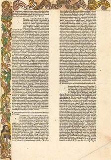 Border from an Almanac, c. 1489. Creator: Unknown