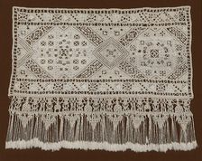 Border, Italy, 1601/25 (macramé edge: c. 1600). Creator: Unknown