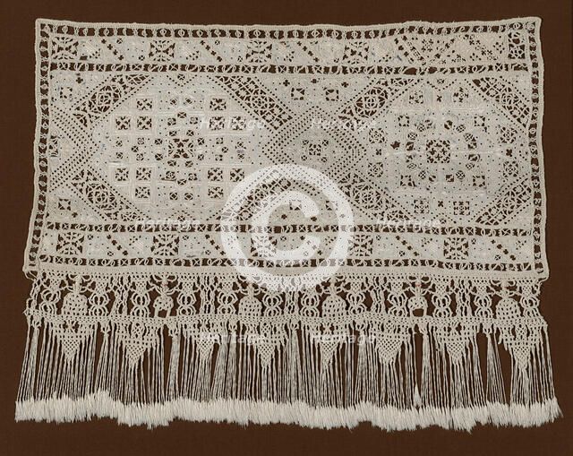 Border, Italy, 1601/25 (macramé edge: c. 1600). Creator: Unknown.