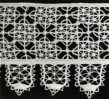 Border, Italy, 1875/1900 (reproduction of 16th century Reticello design). Creator: Unknown