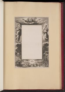 Border Illustration with God the Father, Two Saints, and a Serpent, 1613/1646. Creator: Unknown