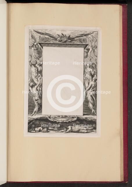 Border Illustration with Heaven and Hell "Corpora S.S.", 1613/1646. Creator: Unknown.