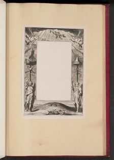 Border Illustration with the Ascension of Christ, Keys and Fish, 1613/1646. Creator: Unknown