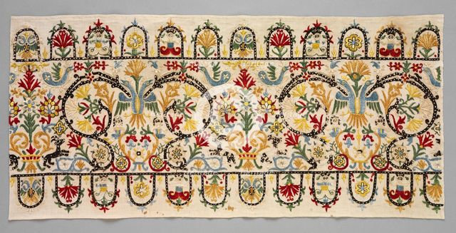Border Strips of a Skirt, 1600s - 1700s. Creator: Unknown.