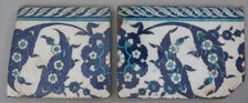 Border Tiles with Saz Leaf Design, Turkey, 16th century. Creator: Unknown