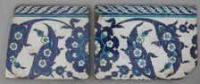 Border Tiles with Saz Leaf Design, Turkey, 16th century. Creator: Unknown