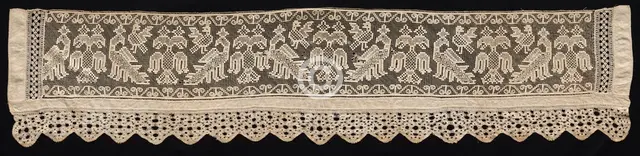 Border with Crowned and Double-Headed Birds, 18th-19th century. Creator: Unknown.