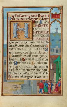 Border with a Captured Prophet before a Prince or King, about 1525-1530. Creator: Simon Bening