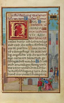 Border with Micaiah Foretelling the Death of King Ahab, about 1525-1530. Creator: Simon Bening