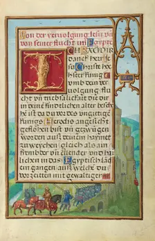 Border with Michal Helping David to Escape from Saul, about 1525-1530. Creator: Simon Bening