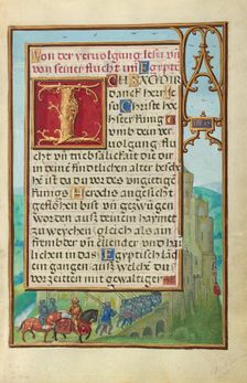 Border with Michal Helping David to Escape from Saul, about 1525-1530. Creator: Simon Bening