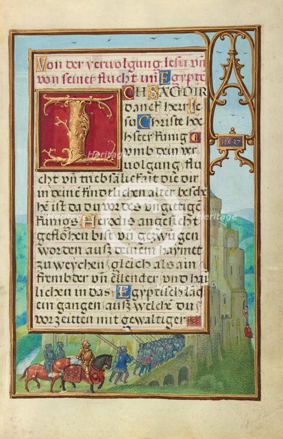 Border with Michal Helping David to Escape from Saul, about 1525-1530. Creator: Simon Bening.