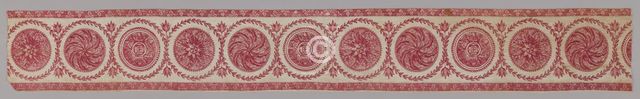 Border with Rosettes and Oak Leaves, France, c. 1800-1805. Creator: Unknown.