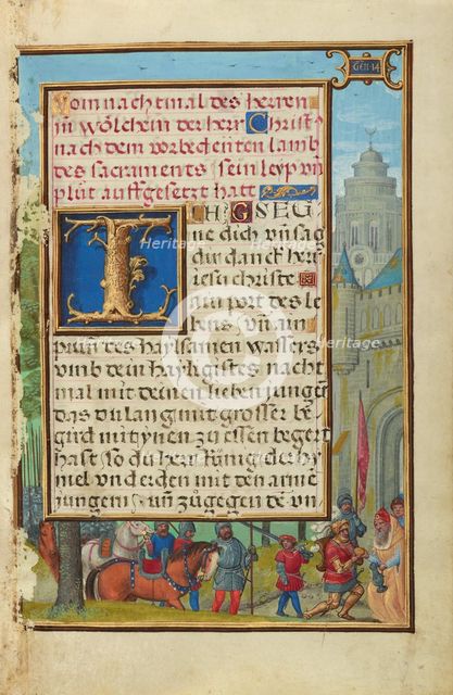 Border with the Meeting of Abraham and Melchizedek, about 1525-1530. Creator: Simon Bening.