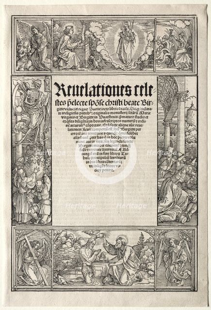 Border - with The Baptism of Christ. Creator: Albrecht Dürer (German, 1471-1528), school of.