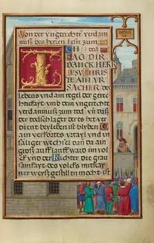 Border with the People Demanding Daniel from Cyrus, about 1525-1530. Creator: Simon Bening