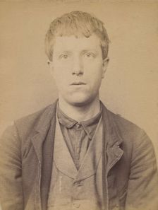 Borderie. Ferdinand, Jacques. 19 ans, né à Sarlat (Dordogne). Peintre sur métaux. Pas de m..., 1894. Creator: Alphonse Bertillon