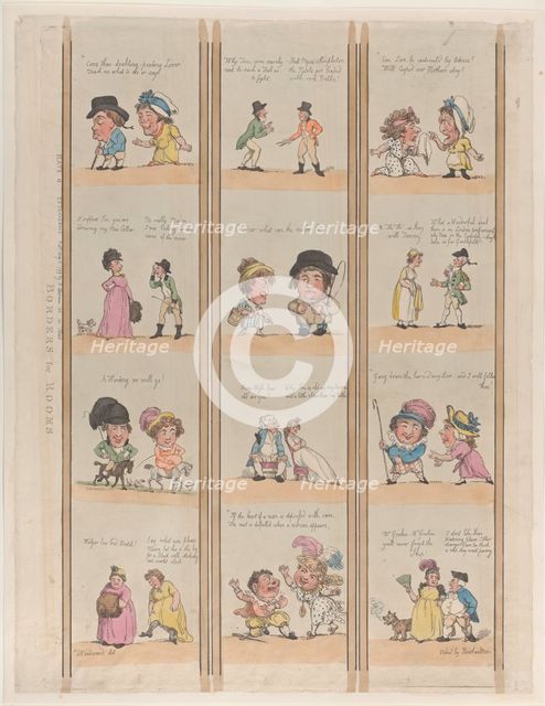 Borders for Rooms, Extravaganzas Plate 6, May 2, 1799., May 2, 1799. Creator: Thomas Rowlandson.