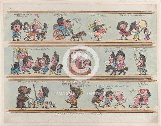 Borders for Rooms & Halls, Plate 8, June 20, 1799., June 20, 1799. Creator: Thomas Rowlandson.