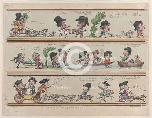 Borders for Rooms & Screens, Plate 7, May 10, 1799., May 10, 1799. Creator: Thomas Rowlandson.