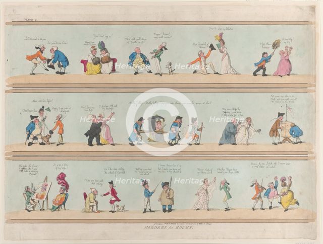 Borders for Rooms, Plate 2, March 25, 1799., March 25, 1799. Creator: Thomas Rowlandson.
