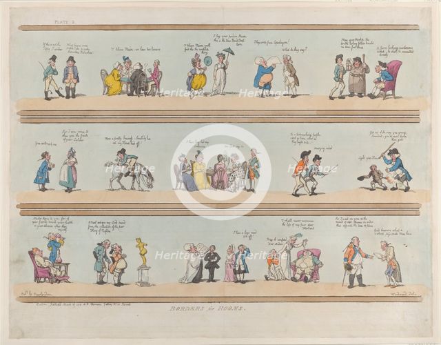 Borders for Rooms, Plate 3, March 30, 1799., March 30, 1799. Creator: Thomas Rowlandson.