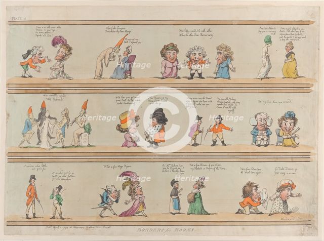 Borders for Rooms, Plate 4, April 1, 1799., April 1, 1799. Creator: Thomas Rowlandson.