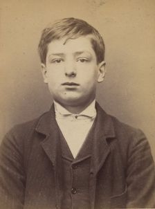 Bordes. Auguste. 15 ans, né à Paris XVIIIe. Garçon Marchand de vins. Anarchiste. 9/3/94., 1894. Creator: Alphonse Bertillon