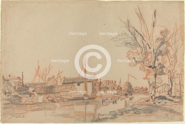 Bords de Canal, late 19th century. Creator: Johan Barthold Jongkind.