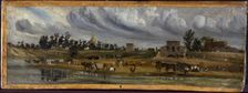 Bords de Seine à la barrière de la Cunette, près du Champ-de-Mars (1820), 1820. Creator: Paul Huet