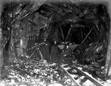 Boring in the Tunnel, 1900-1904. Creator: Unknown