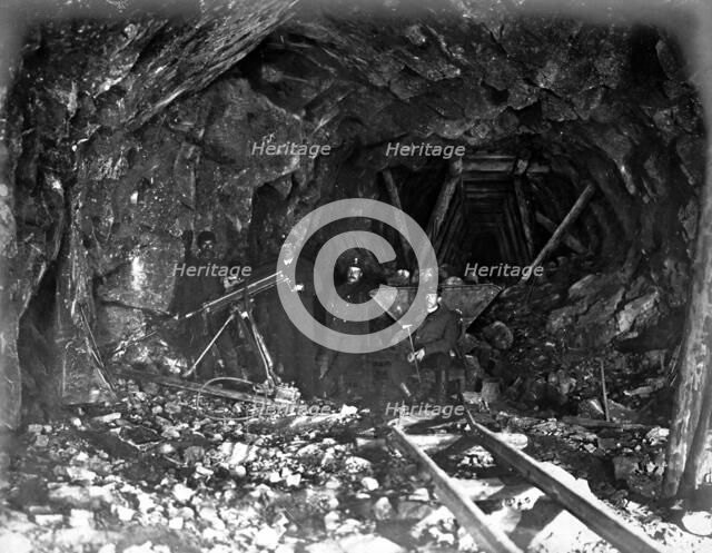Boring in the Tunnel, 1900-1904. Creator: Unknown.
