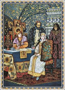Boris Godunov and his Family, 1927. Artist: Zvorykin, Boris Vasilievich (1872-after 1935)