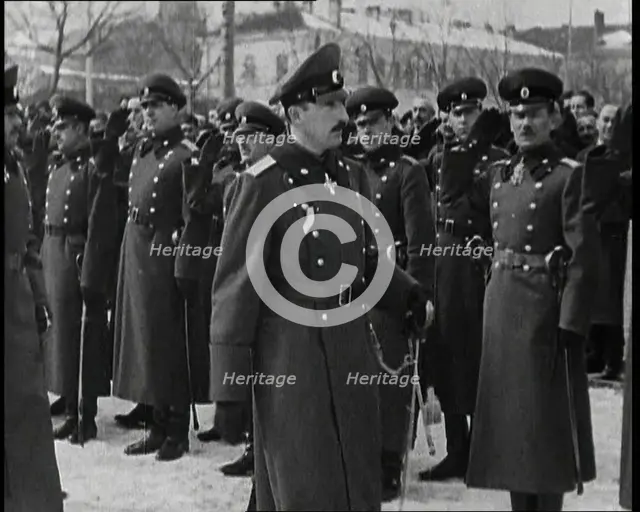Boris III, His Majesty the Tsar of the Bulgarians Inspecting Troops, 1930s. Creator: British Pathe Ltd.