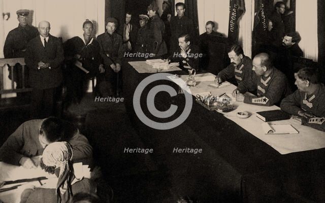 Boris Savinkov in the Military Collegium of the Supreme Tribunal of the Soviet Union..., 1924. Creator: Anonymous.
