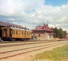 Borodino Station, 1911. Creator: Sergey Mikhaylovich Prokudin-Gorsky