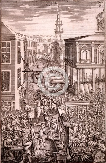 Borough High Street, Southwark, London, c1729. Artist: R Sheppard